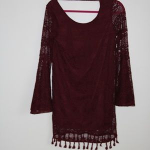 GB GIRLS, Maroon DRESS SIZE MEDIUM